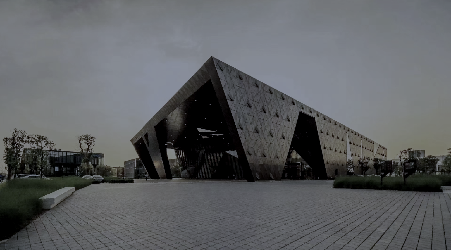 关键词：智慧园区，，，科技建筑，，深圳市强盛科技;描述：深圳市强盛科技智慧园区相关的现代化科技建筑外观，，展现智慧园区的建筑风貌