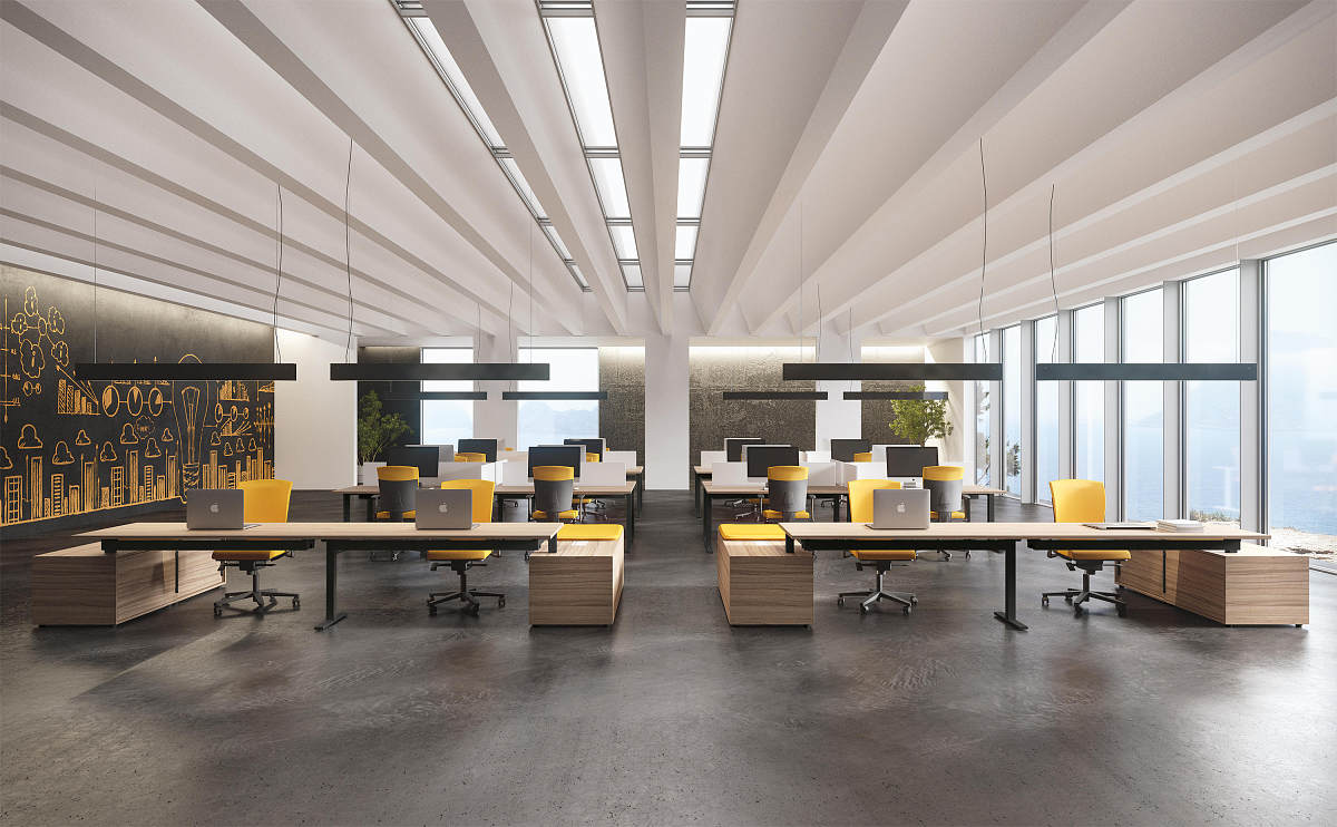 关键词：智慧办公，，开放式办公区，，创意办公空间，，深圳市强盛科技;描述：深圳市强盛科技智慧办公场景下的开放式办公区，，打造充满创意的办公空间